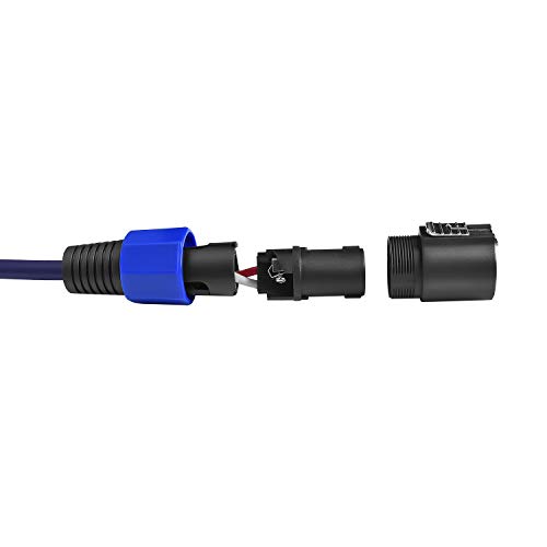 Yoico 2Pcs 50 Feet Professional Speakon to 1/4 Speaker Cable, Pair 50 ft 12 Gauge Speakon to 1/4 Male Inch Audio Amplifier Connection Heavy Duty Cord Wire with Twist Lock