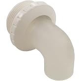 Waterway Plastics 400-1410F White 1" Eyeball Fitting, 90 Deg, 1.5" MPT Assembly