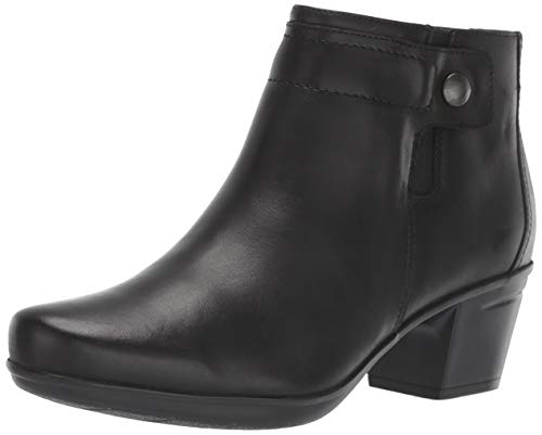 Emslie Jada Ankle Boot, Black Leather 
