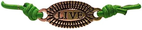 Inspirational 2 Sided 'Live Celebrate' Green Stretch Bracelet