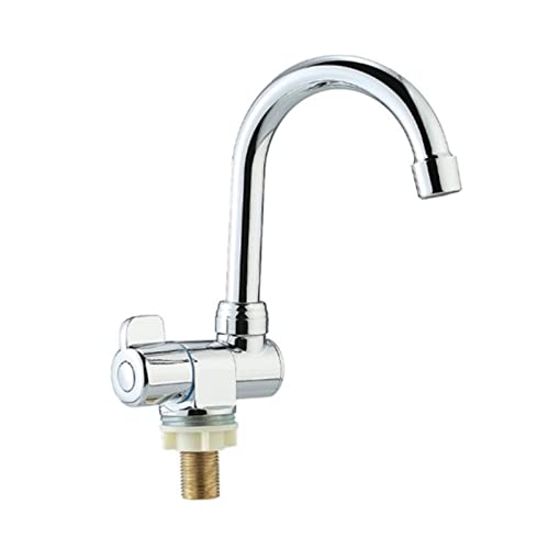 Ting Ting TTRS Store Rubinetto di Rame Fascia Alta Pieghevole Rubinetto Acqua Rubinetto Acqua 360 Gradi Singolo Rubinetto Acqua Fredda Adatto for Barca Marina Yacht 1 Pezzo