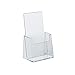 Azar 252012 Clear Acrylic Trifold Literature Brochure Holder For Counter | Perfect For Pamphlets | Brochures | Menus | Promotions | Literature | Made In USA (Pack of 10)