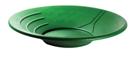 Green Gold Pan Dia: 14"Depth: 2-5/8" 3 Ridges with Water Guide