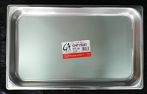 Pentole Agnelli GNP11020 Gastronorm Tray 1/1, Stainless Steel