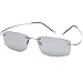 B Titanium Photochromic Polarized Rimless Sunglasses Extreme Discoloration 8.9 g Only