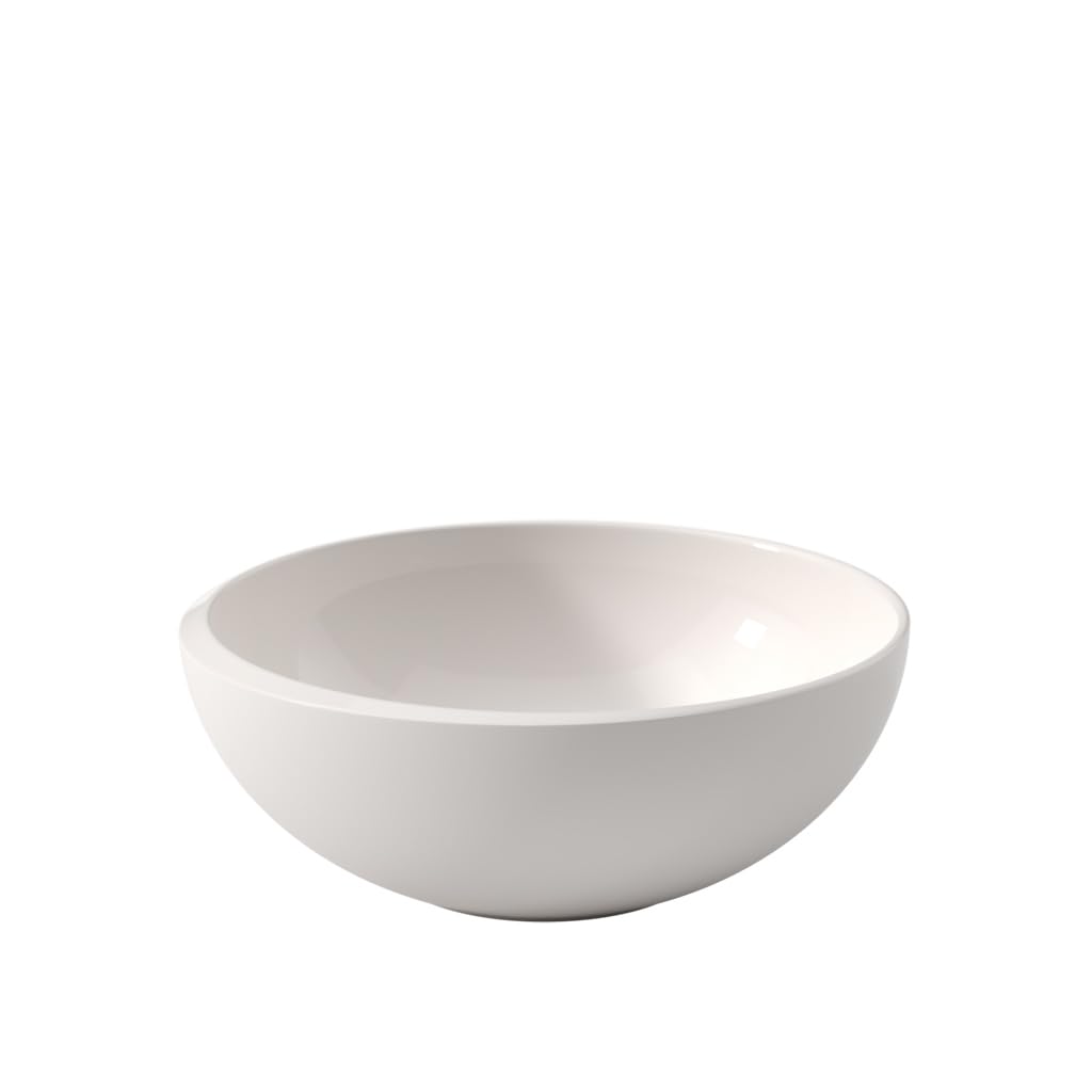 Villeroy & Boch - NewMoon bowl, modern bowl for cereal, soups, salads or desserts, made from premium porcelain, dishwasher safe, white, 750 ml