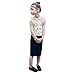 Weixinbuy Kids Girls 2pcs Clothes Lace Floral Vest + Mini Pencil Skirts