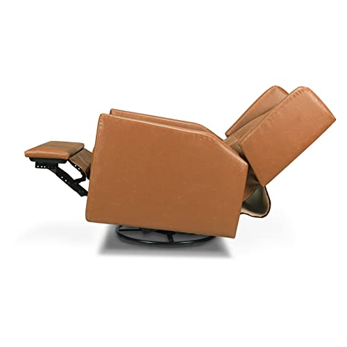 DaVinci Maddox Recliner and Swivel Glider in Vegan Tan Leather