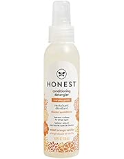 The Honest Company Sweet Orange Vanilla Conditioning Detangler, Lightweight Leave-in Conditioner & Fortifying Spray, Paraben and Synthetic Fragrance Free, Plant-Based, VEGAN, 4 fl oz