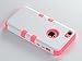 iPhone 5C Case, iPhone5C Case, ULAK Shockproof Hybrid Heavy Duty Dual Layer High Impact Protection Case Cover for Apple iPhone Apple iPhone 5C-White + Coral Pink