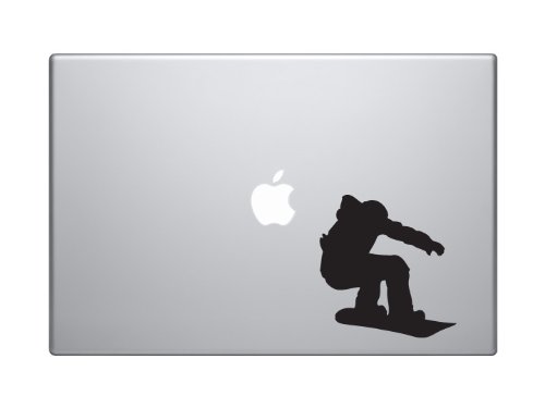 Snowboard Trick #4- Mountain Downhill Competitive - 5" Black Vinyl Decal Sticker Car Macbook Laptop