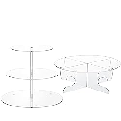 2 Pcs Acrylic Cupcake Stand Set Including 3 Tier