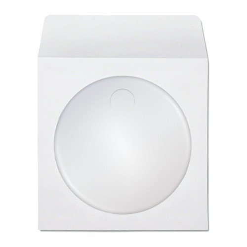 Marketasia 100 Paper CD Sleeves with Window & Flap