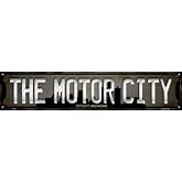 Detroit Michigan The Motor City Metal Street Sign Garage Home Wall Decor Poster Retro Vintage 4x16 Inch Tin Sign