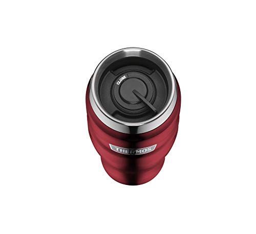 Thermos Stainless King Thermobecher aus Edelstahl rot 0,47l - Coffee to Go Becher, absolut dicht, spülmaschinenfest, 7h heià & 18h kalt, mit Haken für Teebeutel, BPA-frei – Bild 3