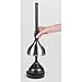 mDesign Toilet Plunger with Cover for Bathroom Storage - Brushed/Black