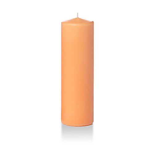 yummi 3" x 10" Peach Round Pillar Candles - 3 per Pack