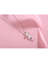 I'sI diseño de oro y plata Lucky Cat con collar con cristales en 2 estilos