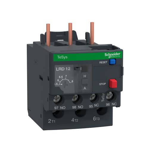 Schneider Electric TeSys LRD - Differential Thermal Overload Relay, 5.5…8A Adjustment Range, Class 10A, Motor Protection, LRD12