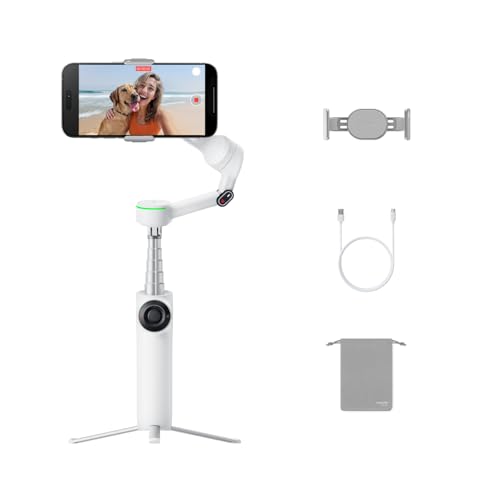 Insta360 Flow 2 Pro Schneeweiß - Gimbal Smartphone für iPhone/Android
