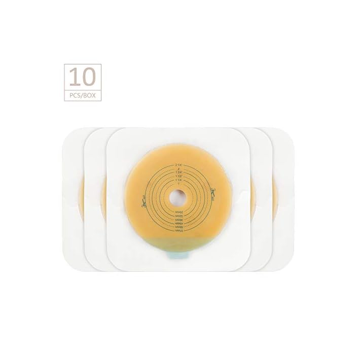 Carbou Ostomy Barrier Rings-Outer Diameter: 2" (50mm) 3.5mm Thickness -Pack of 10,Compatible with All Bag Types and Brands