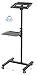 VIVO Black Mobile Rolling Projector Stand | Height Adjustable Projector and Laptop Trolley Presentation Cart (CART-V04C)thumb 1
