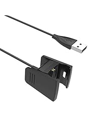 AWINNER Cargador Compatible para Fitbit Charge 2 Repuesto USB Cargador Cable de Carga para Fitbit Charge 2 con Cable Cradle Dock Adaptador (3,3 pies + 1,6 pies)