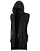 GIVON Mens Sleeveless Ruffle Shawl Collar Cardigan Lightweight Long Hooded Vest Sweater