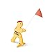 Step2 Kid Alert Visual Warning Signal V.W.S - 32-Inch Caution Go Slow Children At Play Signage - Durable Plastic Outdoor Playtime Safety Signs for Kids with Flag