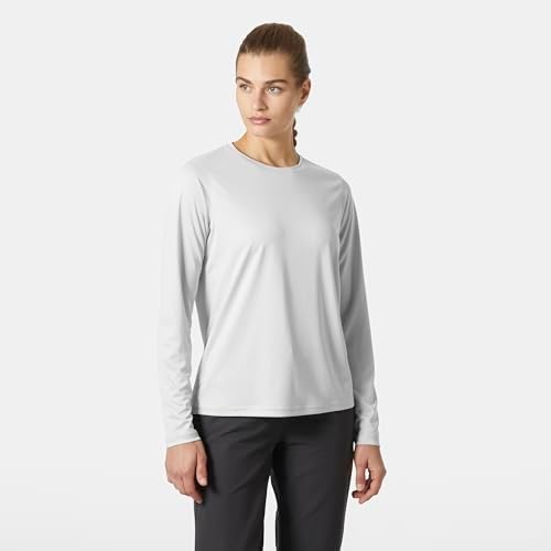 Donna W HH Tech Crew LS 2.0, Grigio Nebbia, M