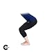 Chromatic Women's Yoga Capri Legging and Resistance Workout Loop Exercise Bands- Set of 5 with FREE Workout Instruction Sheet