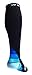 Compression Socks (1 pair) for Women & Men by Wave - Best For Running, Athletic Sports, Crossfit, Flight Travel, Maternity Pregnancy, Nursing (Black & Blue, L-XL)