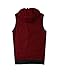 uxcell Men's Sleeveless Slim Fit Hoodie Vest Zipper Drawstring Gilet Jacket with Pockets 46 Burgundy