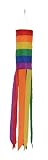 In the Breeze Rainbow Column - 33 Inch Windsock - Colorful Hanging Decoration - Red, Orange, Yellow, Green, Blue, Purple