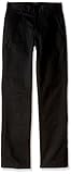 Nautica Big Boys' Uniform Flat Front Pant, Black, Large/16