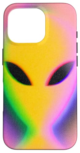 Retro Alien Aura Psychedelic Rainbow Aesthetic Cryptozoology Case for iPhone 16…