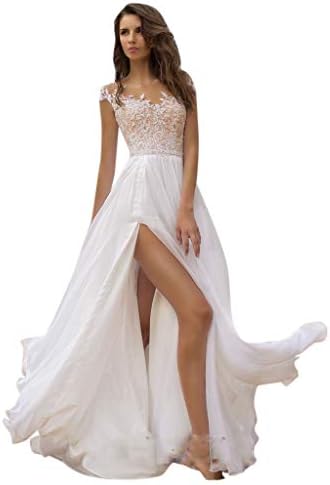 Nihewoo Beach Wedding Dresses for Bride Sleeveless Lace Evening Wedding Dresses Bridal Gowns Bridesmaid Long Dress