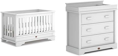 Boori Eton Convertible Plus 2 Piece Nursery Room Set, Wood, Barley White