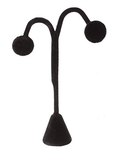 SSWBasics Black Velvet Earring Tree Display - 25 Included