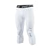ARSUXEO Men's 3/4 Running Compression Tights Capri Pants K75 White Size Large