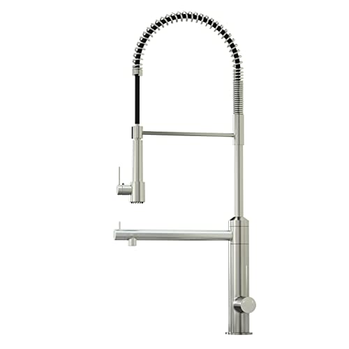CWM Kitchen Faucet with Pull Down Sprayer Single Handle High Arch