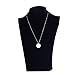 AOLO Letter Charm Pendant Necklace Disc Initial K Necklace