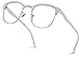 WearMe Pro - Metal Frame Modern Clear Lens Glasses (Silver, 50)