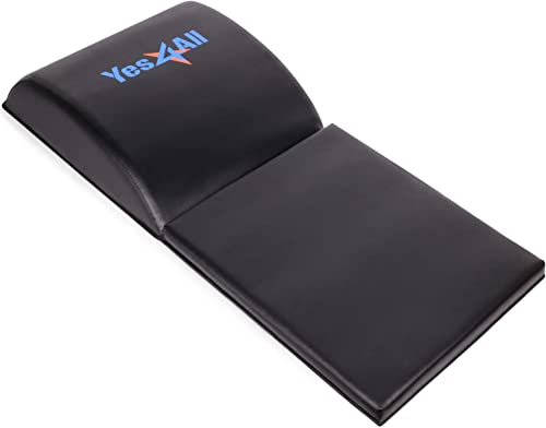 Yes4All Ab Exercise Mat With Tailbone Protecting Pad, Abdominal Wedge – Support For Abs Workout, Sit Up – Abdominal Mat Tailbone Protector, 2.1, Black