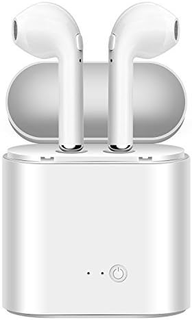 Additt Touch Control Bluetooth Headphones with Breathing Lamp Sweatproof Mini In-Ear Sports Earphones, White