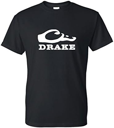 Drake Logo Adult T Shirt (Black, Blue, Red, Gray, Green, White, Purple) (X-Large, Black)