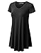 URBANCLEO Womens V-Neck eLong Tunic Top Mini T-shirt Dress (PLUS Size Available)