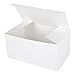 LaRibbons 20Pcs Recycled Gift Boxes - 9 x 4.5 x 4.5 inches White Paper Box Kraft Cardboard Boxes with Stickers Cotton String, Perfect for Party, Wedding, Gift Wrap