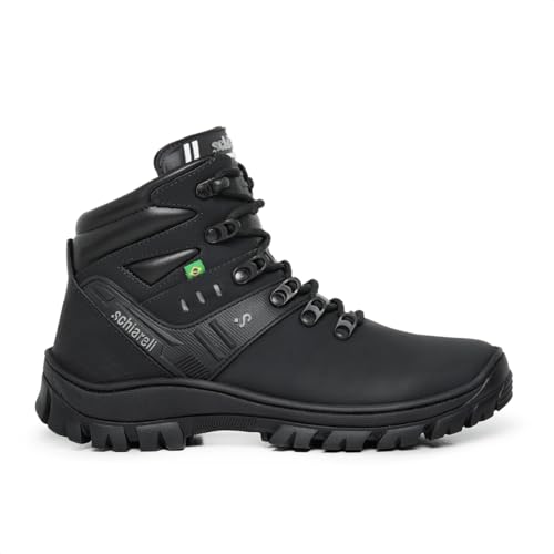 Bota Coturno Masculino Militar Zeus Palmilha em Gel Couro Legítimo