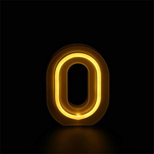 Alphabet Letter Lights LED Light Up White Plastic Letters Standing Hanging A-Z & for Home, Shopwindow, Club, Party and Holiday Decoration (O)